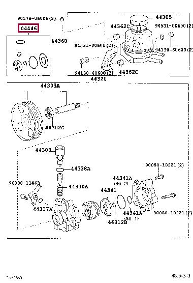 044460C020 Toyota Gasket kit, power steering pump