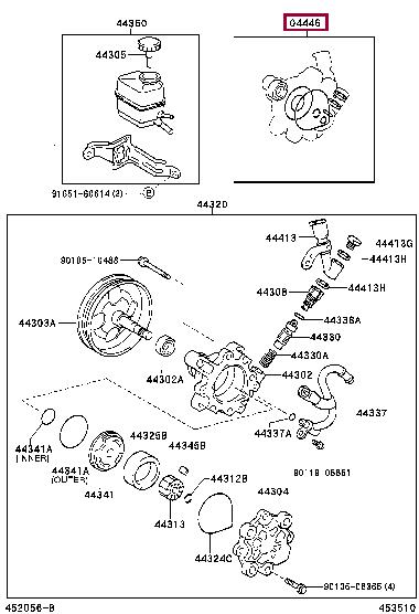 0444612080 Toyota Gasket kit, power steering pump