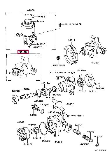 Toyota 04446-26030 Gasket kit, power steering pump 0444626030