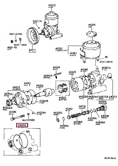 Toyota 04446-30050 Gasket kit, power steering pump 0444630050