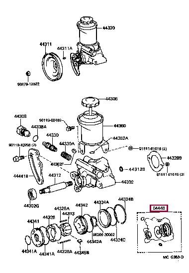 0444660021 Toyota Gasket kit, power steering pump