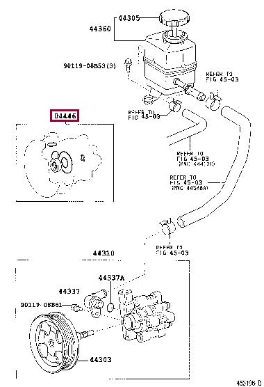 0444660200 Toyota Gasket kit, power steering pump