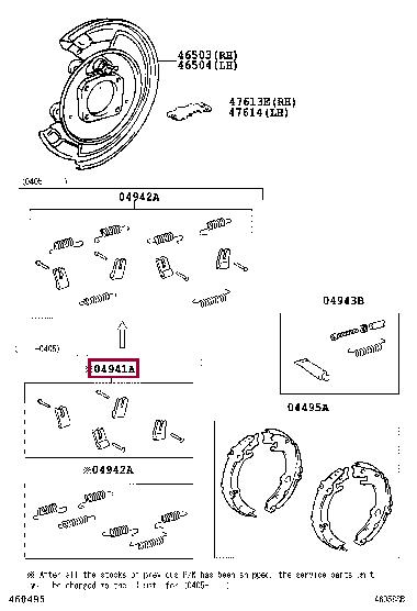 0494202110 Toyota Brake pad fitting kit