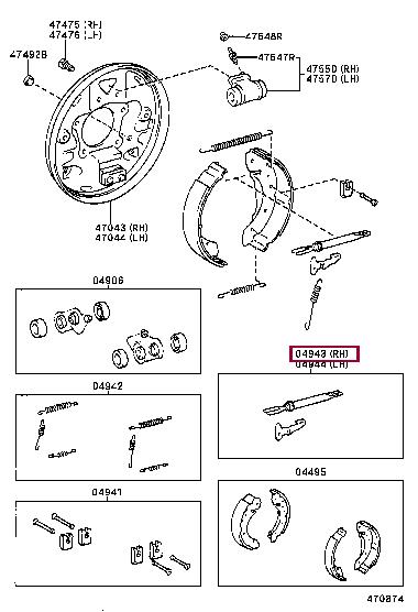 0494305020 Toyota Brake pad fitting kit