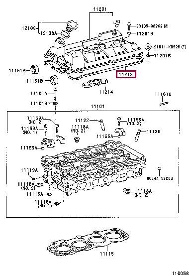 Toyota 11213-88480 Gasket, cylinder head cover 1121388480