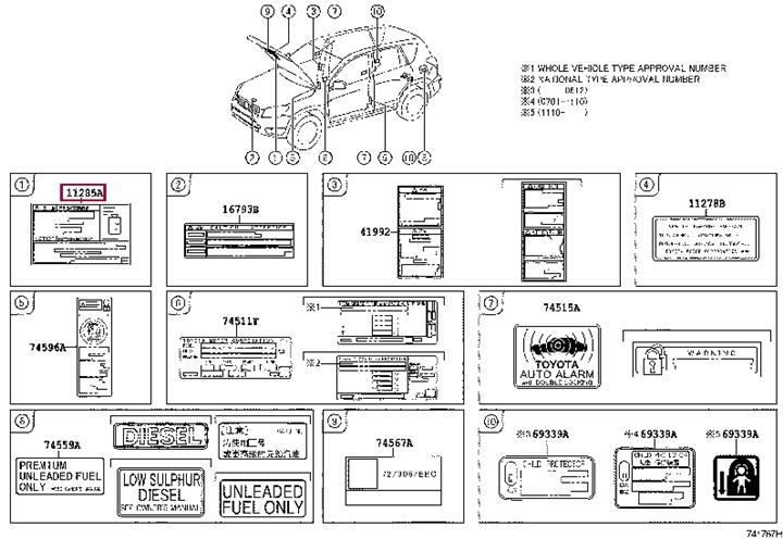 1128528010 Toyota Label