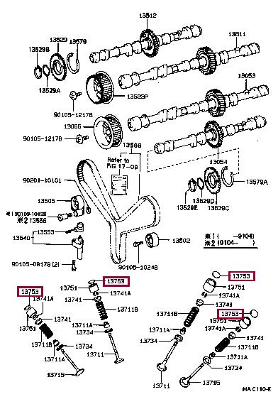 Toyota 13753-50180 Shim-valve 1375350180