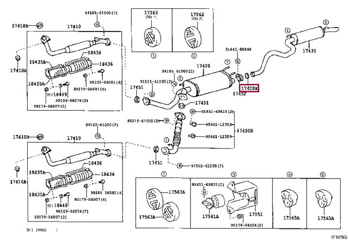 Toyota 17451-50050 Seal, exhaust pipe 1745150050