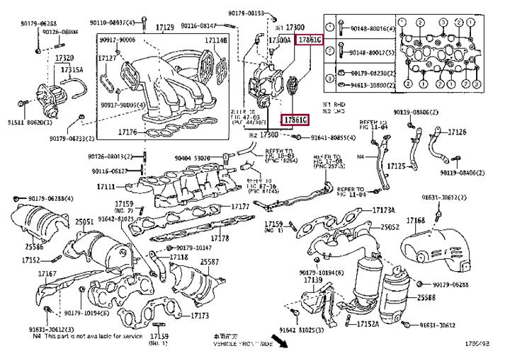 2227120040 Toyota GASKET THROTTLE BODY