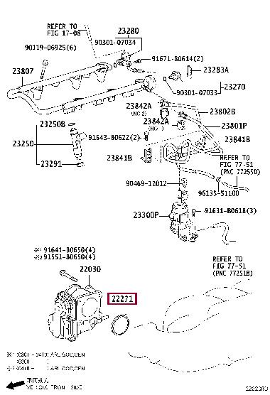 2227131012 Toyota GASKET THROTTLE BODY