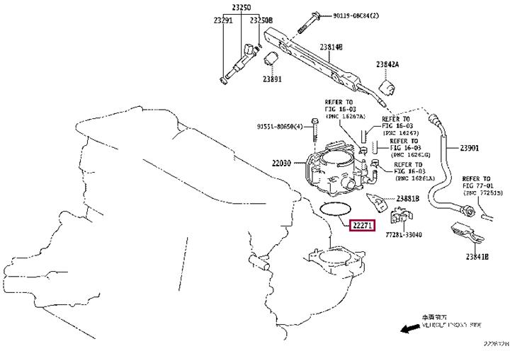 2227136020 Toyota GASKET THROTTLE BODY