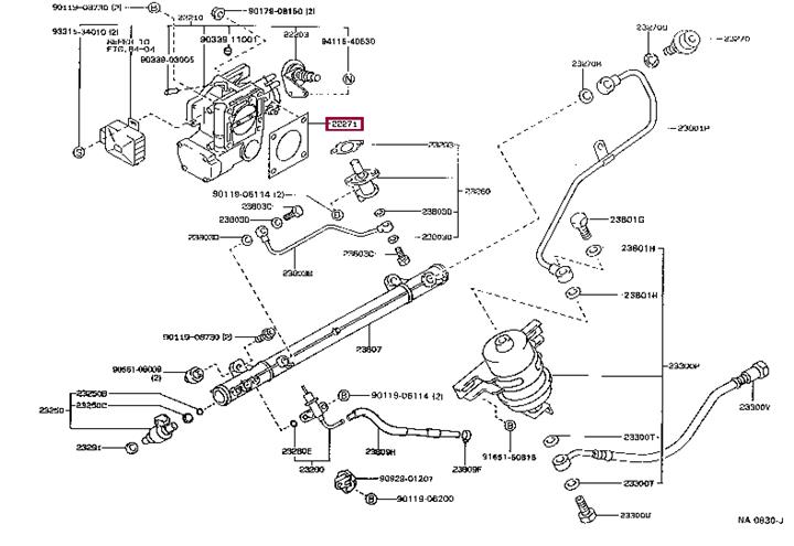 2227170021 Toyota GASKET THROTTLE BODY