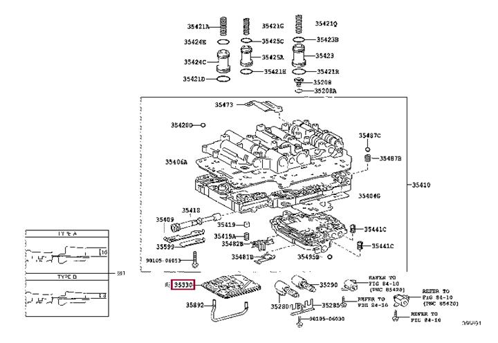 Gearbox filter Lexus IS: 3533053010 Toyota Automatic transmission filter