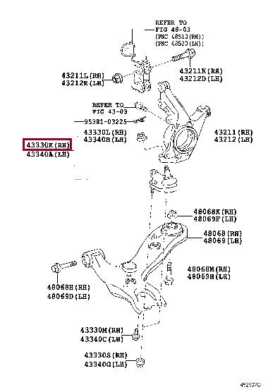 Toyota 43330-09770 Ball joint 4333009770