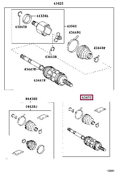 Toyota 43470-09S60 CV joint 4347009S60