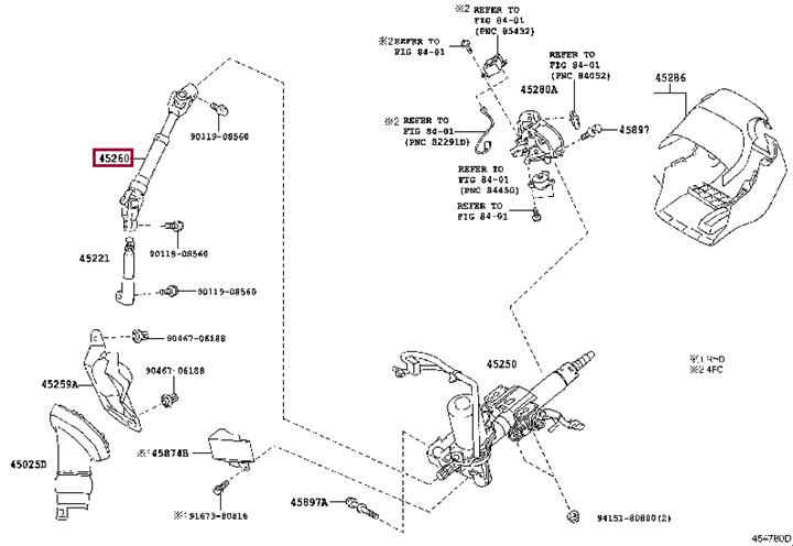 4526012710 Toyota Steering shaft