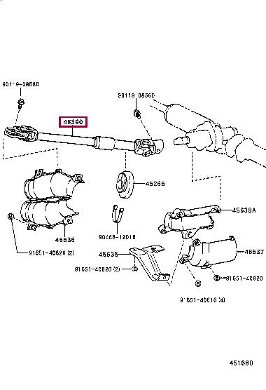 4539026061 Toyota Steering shaft