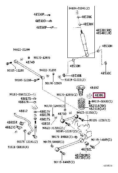 Toyota 48306-35180 Shock absorber bump stop 4830635180 4830635180 Toyota Shock absorber bump stop