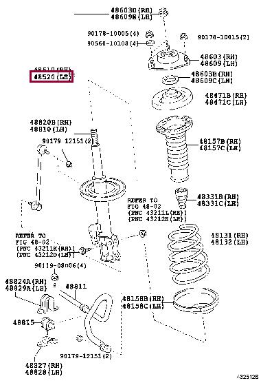Toyota 48520-80220 Shock absorber assy 4852080220