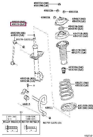 Toyota 48520-80282 Shock absorber assy 4852080282