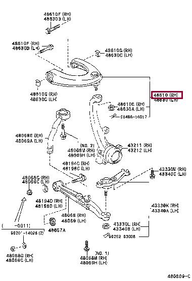 Toyota 48610-59025 Track Control Arm 4861059025