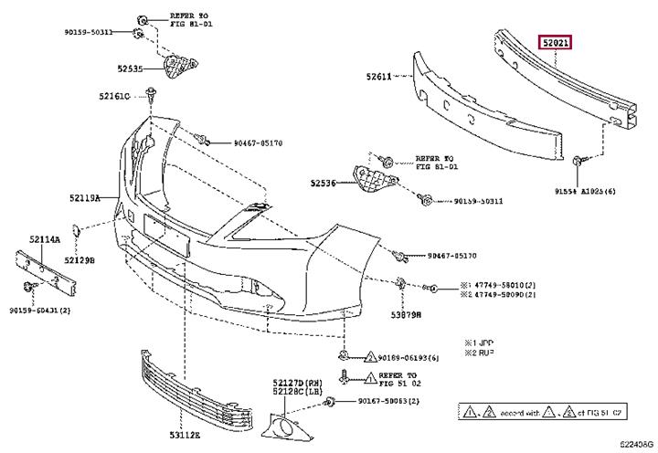 Toyota 52021-33181 Reinforcement 5202133181 5202133181 Toyota Reinforcement