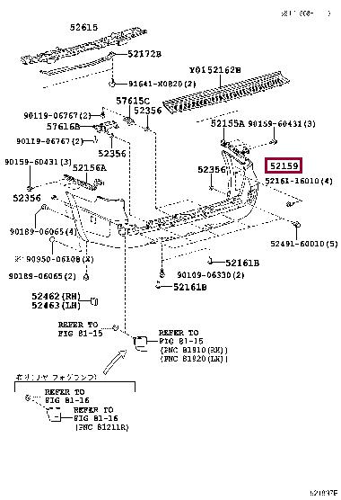 5215960956 Toyota Bumper rear