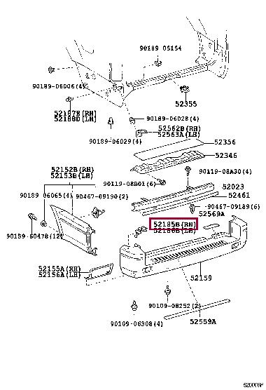 5218560070 Toyota Bracket bumper