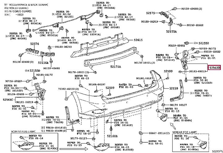 5256548020 Toyota Bracket bumper