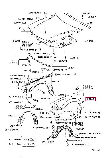 5380233021 Toyota Wing