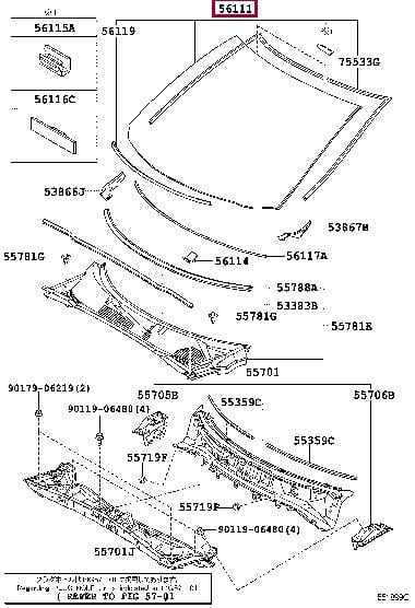 5610148275 Toyota Windshield