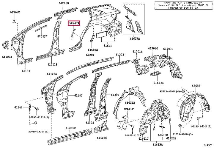 587470T010 Toyota PROTECTOR, QUARTER P