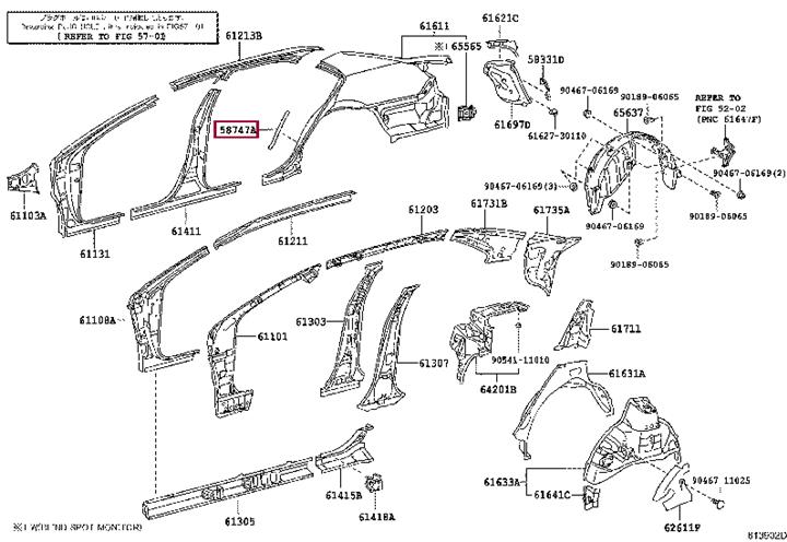 5874733060 Toyota PROTECTOR, QUARTER