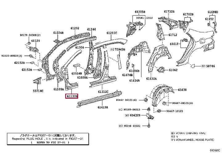6113212740 Toyota Molding
