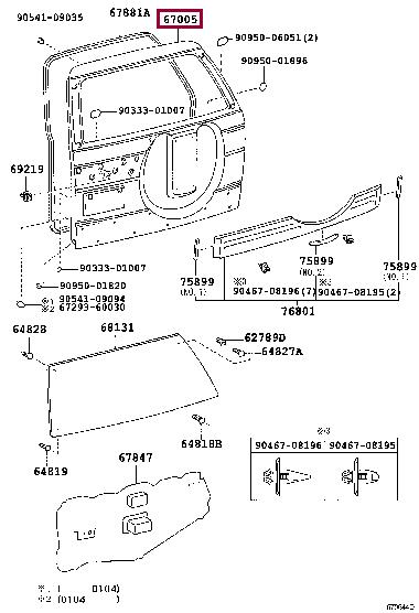 670056A240 Toyota Door