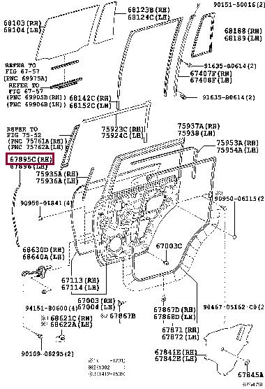 6789560030 Toyota Door seal