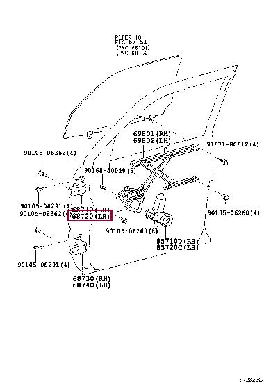 6872035031 Toyota Door hinge