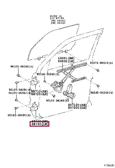 6874035031 Toyota Door hinge