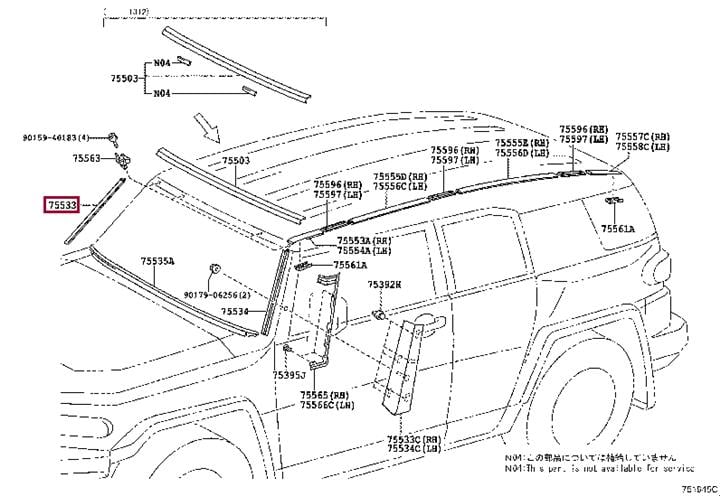 7553235010 Toyota MOULDING,