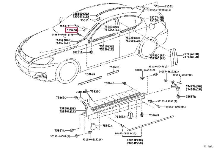 7554553011 Toyota Clip