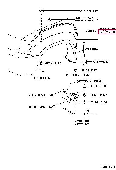 7560260010B2 Toyota Molding