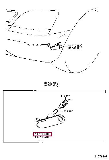 8173148010 Toyota Running repeater