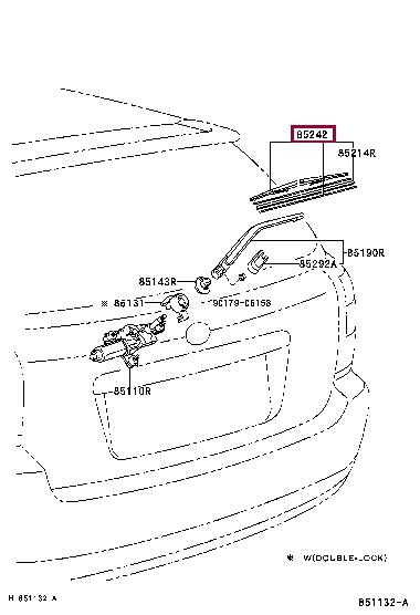 Toyota 85242-13050 Wiper Blade 8524213050 8524213050 Toyota Wiper Blade