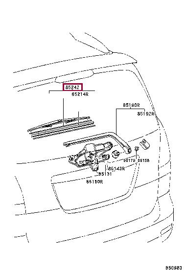 Toyota 85242-13060 Wiper Blade 8524213060 8524213060 Toyota Wiper Blade