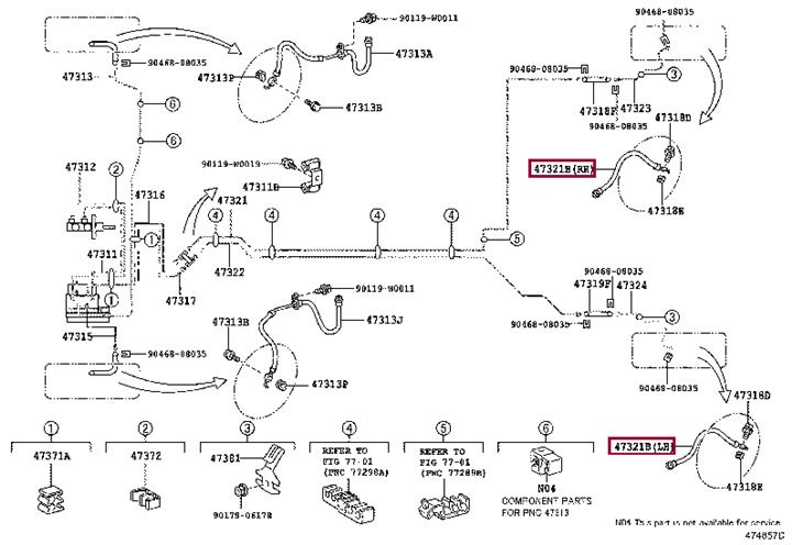 Toyota 90947-W2011 Brake Hose 90947W2011