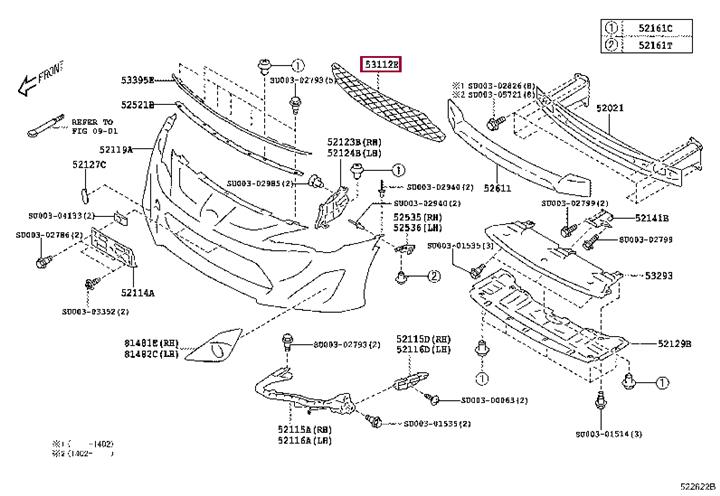 SU00301532 Toyota Grille radiator
