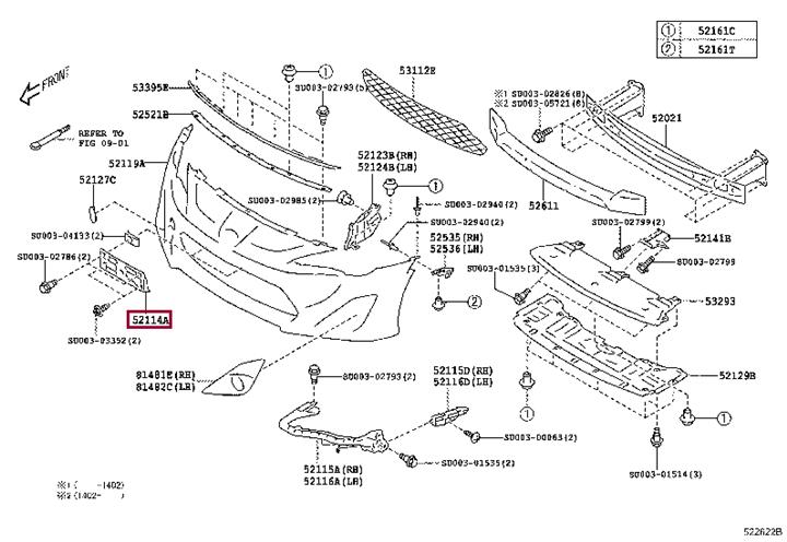 SU00301540 Toyota Bracket bumper
