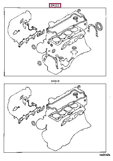 Toyota 04111-16310 Full Gasket Set, engine 0411116310