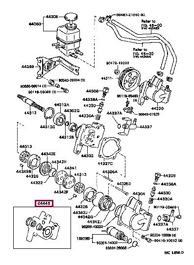 Power steering pump repair kit Toyota 04446-53030