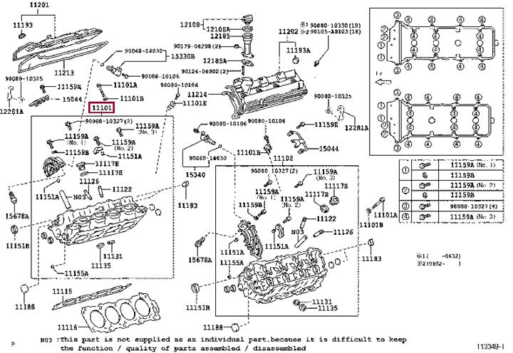 1110159195 Toyota Cylinderhead (exch)